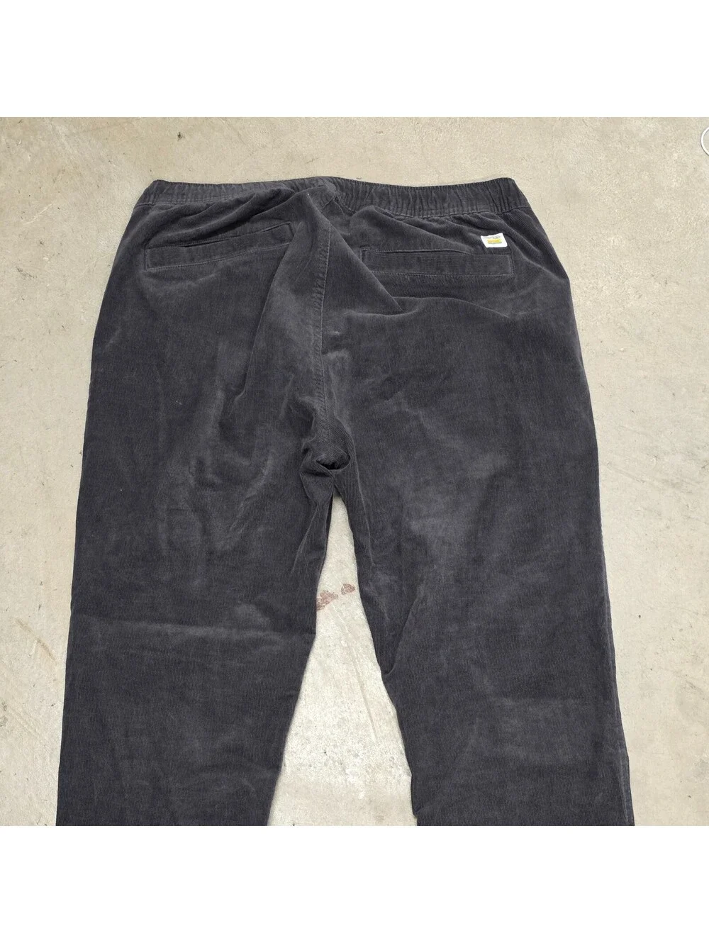 Vuori Optimist Pants Mens Gray Corduroy Elastic Waist Casual M  V440